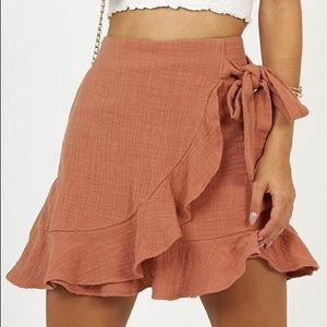 Linen wrap skirt